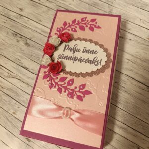 Шоколадница -коробочка для денег "Palju õnne sünnipäevaks"