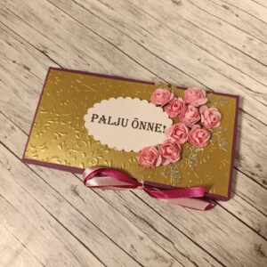 Kinkeshokolaad - rahaümbrik "Palju õnne"