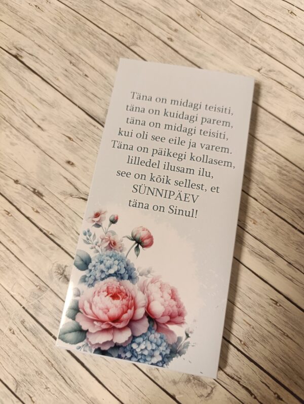 Kaunistatud shokolaad "Palju õnne sünnipäevaks" - Image 2