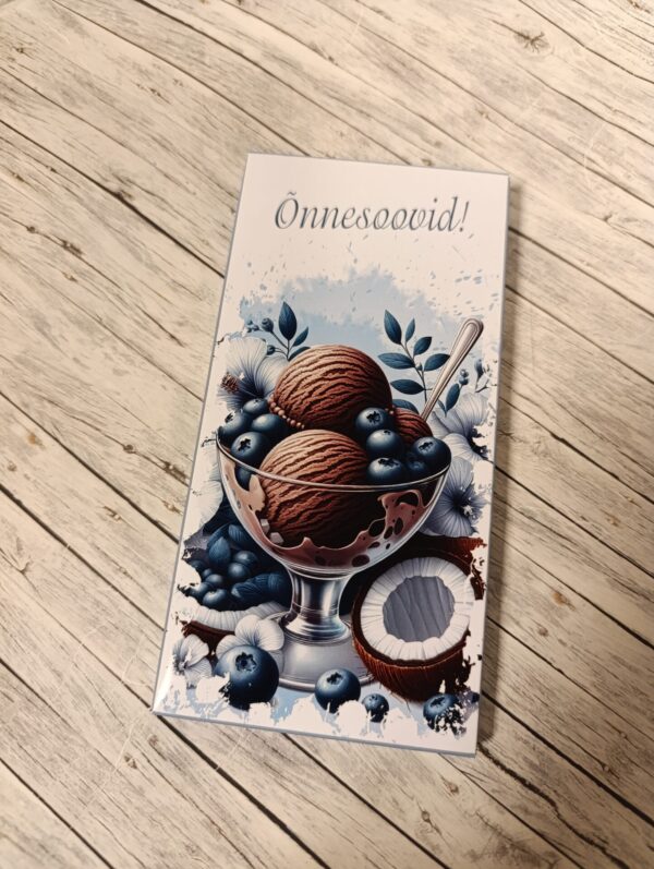 Kaunistatud shokolaad "Õnnesoovid"