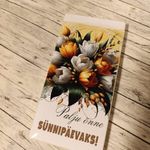 Kaunistatud shokolaad "Palju õnne sünnipäevaks"