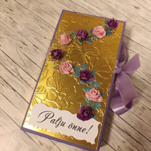 Шоколадница -коробочка для денег "Palju õnne"